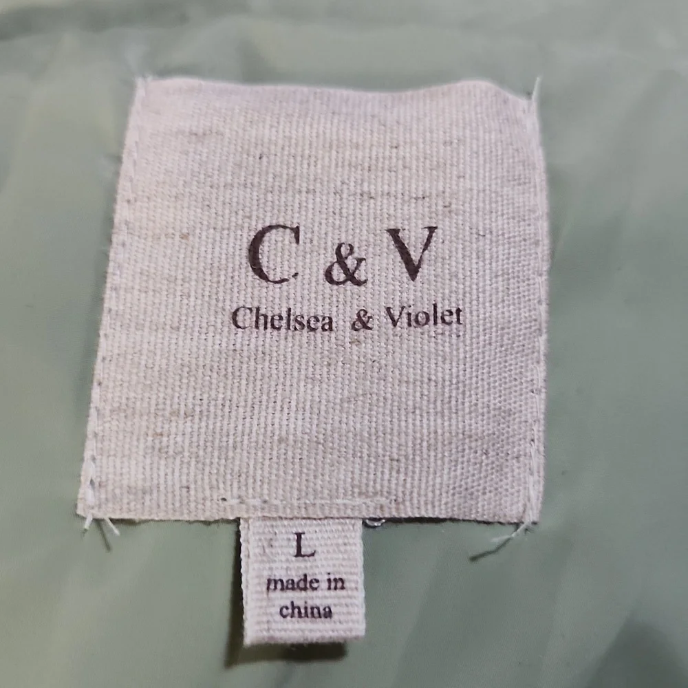Chelsea & Violet SZ L Seafoam Green Puffer Coat - Picture 5 of 7